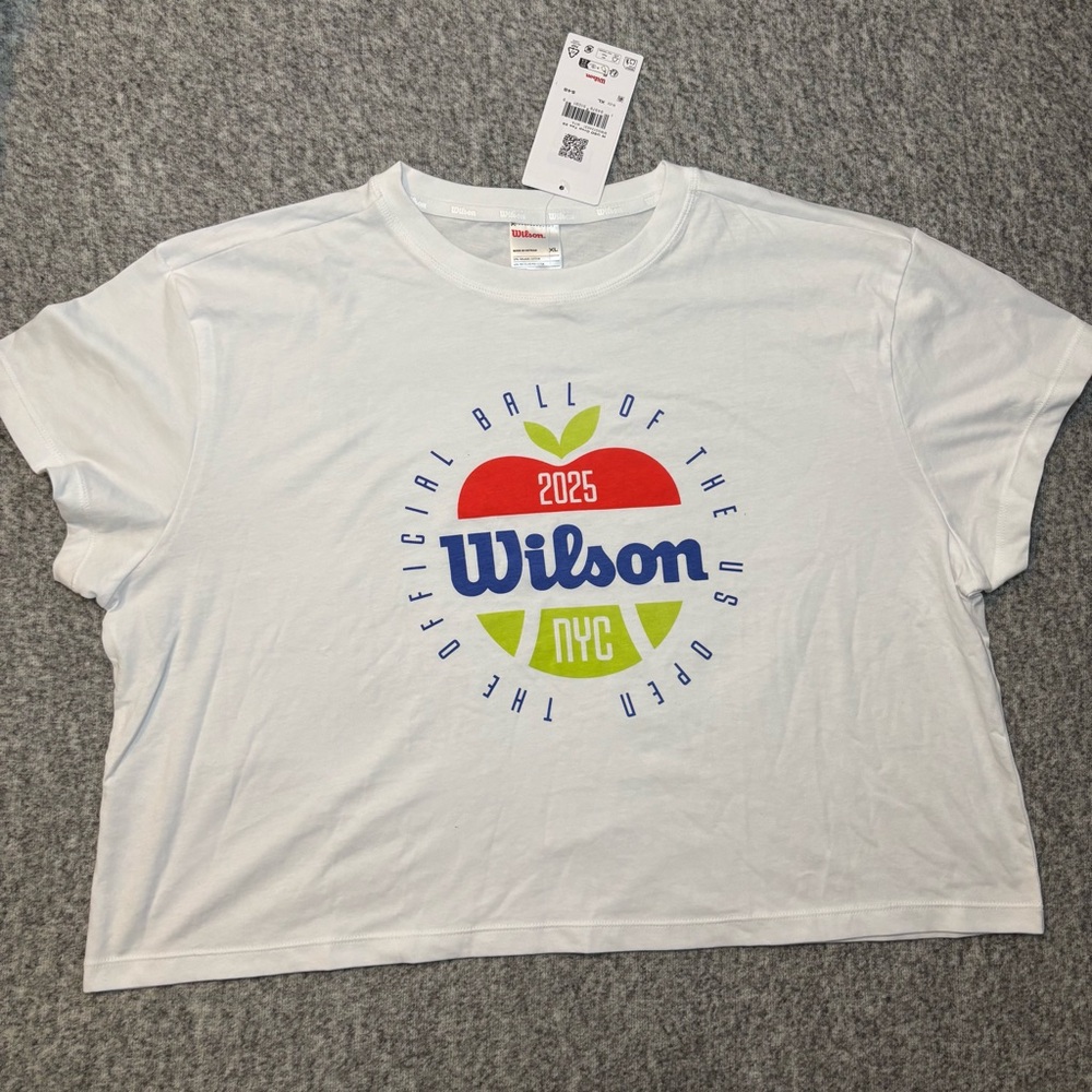 Wilson Women’s US Open 2025 Crop Top T-Shirt New with Tag XL